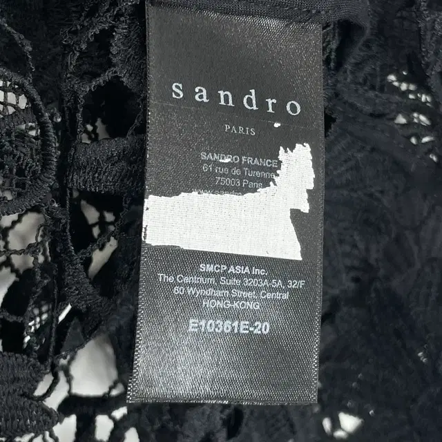 Sandro 산드로 그물 메쉬 시스루 니트 티셔츠