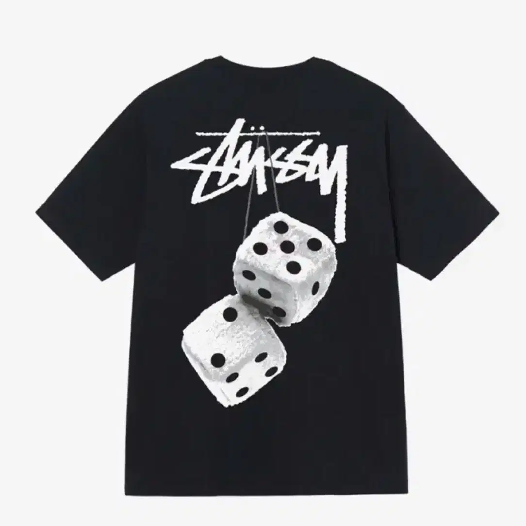 [STUSSY/스투시] 퍼지 다이스 티셔츠 블랙