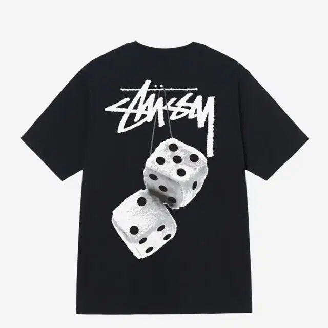 [STUSSY/스투시] 퍼지 다이스 티셔츠 블랙