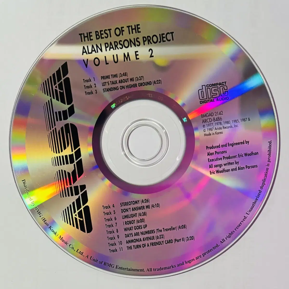 Alan Parsons Project - BEST2(CD)한국반97민트급