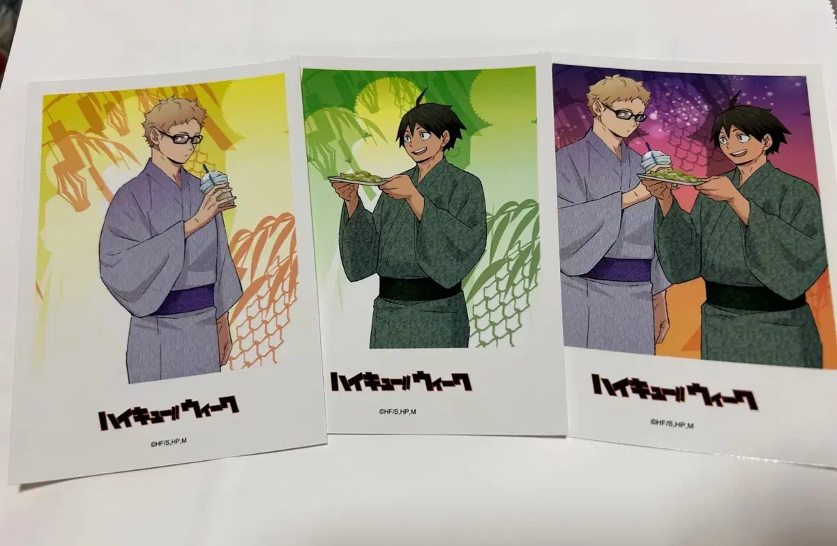 Haikyuu Week Tsukishima Yamaguchi Summer Festival Matsuri Bromide Set