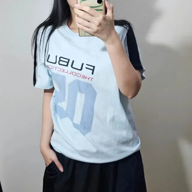 [무배] 푸부 하늘색 반팔티 fubu