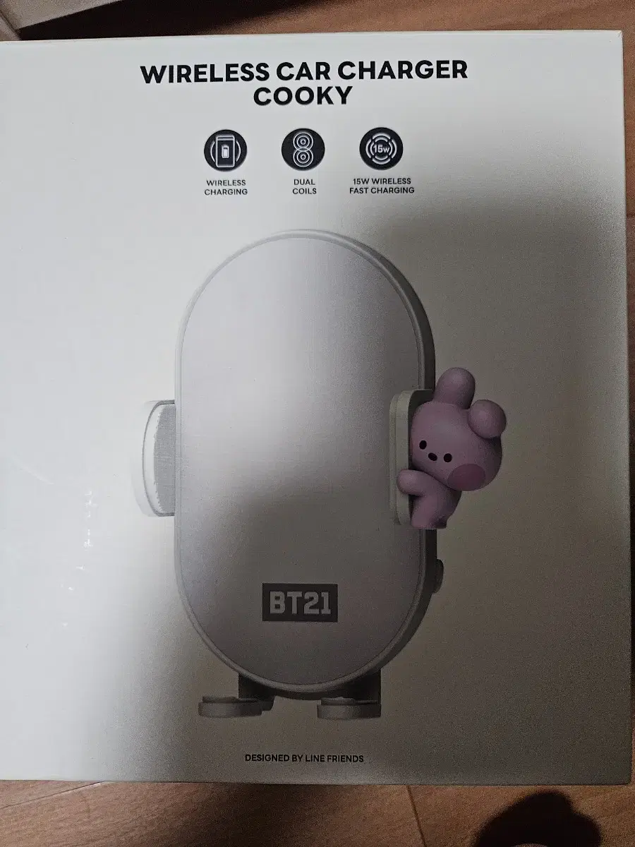 bt21 wireless car charger cooky 충전기 차