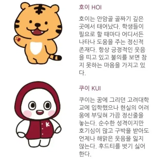 고려대 뱃지 쿠이와 호이 뱃지