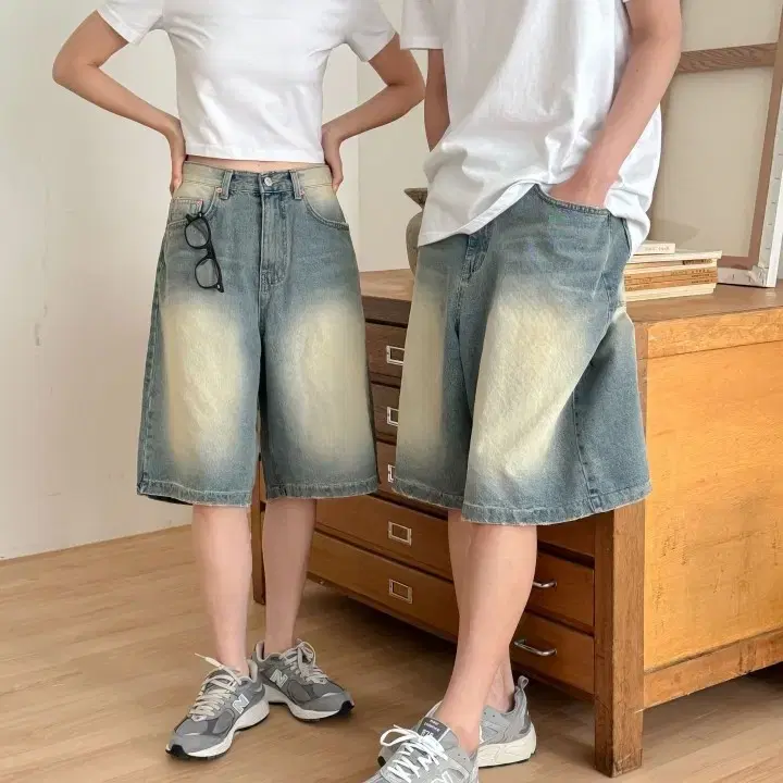 28-34 vintage bermuda denim pants vahn made in Korea unisex unisex couples available