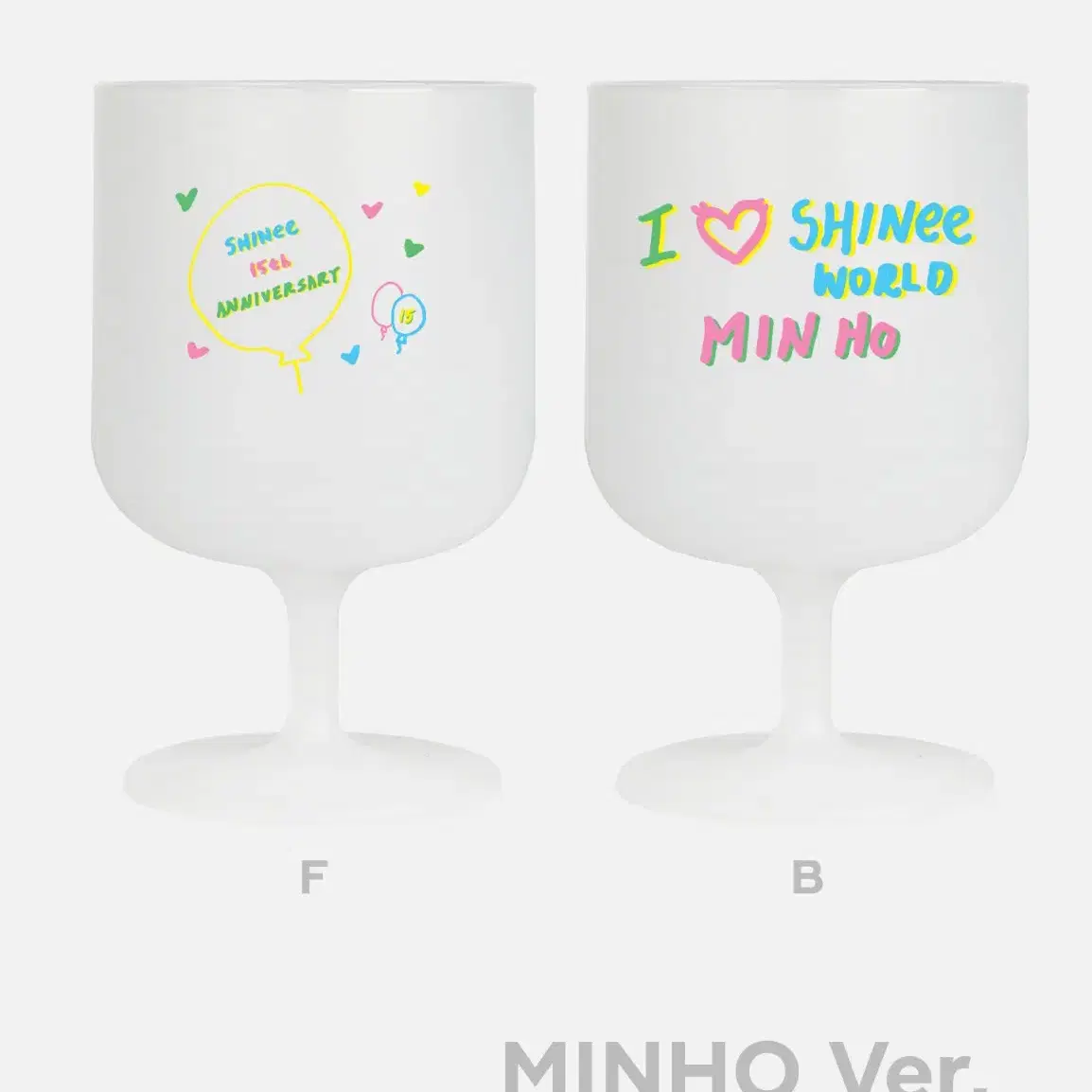 샤이니 15주년 기념 DIY 와인컵 와인잔 민호 MINHO 미개봉 양도