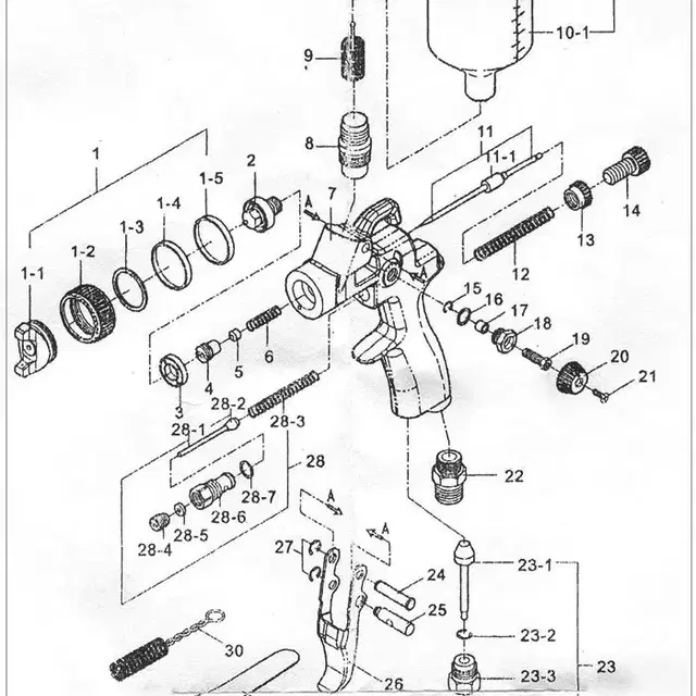 GS-116M 0.5mm 자동차 부분도색 가텍스 페인트스프레이선