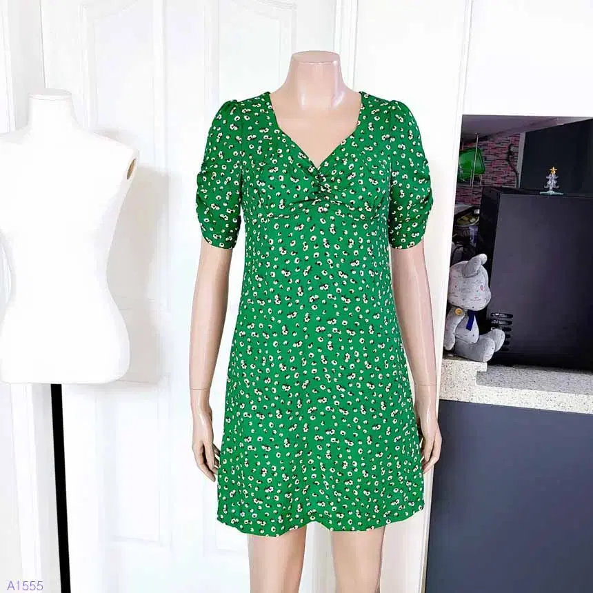 (Size 44) Flower Green Mini ONEPIECE (A1555)