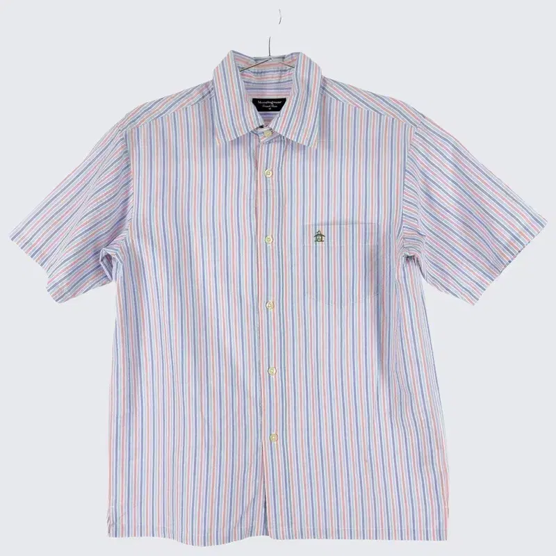 [Munsingwear] Cotton Stripe Short Sleeve Shirt Nambang (Men's 95) A20313