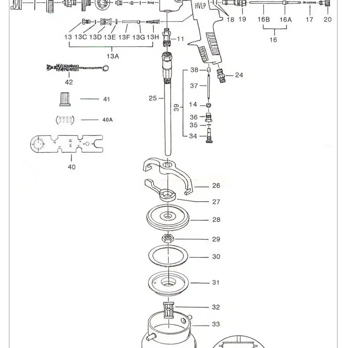 2 in 1 한개의 스프레이건에 1.4mm 2.3mm 겸용 스프레이건