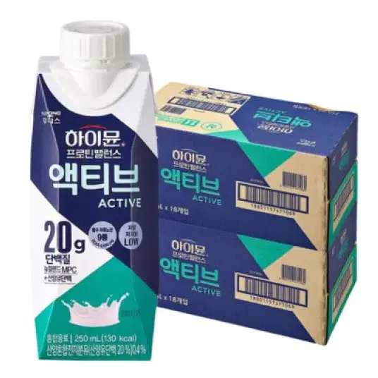 무료배송-하이뮨 프로틴 밸런스 액티브 250ml 36입 (18개 2박스)