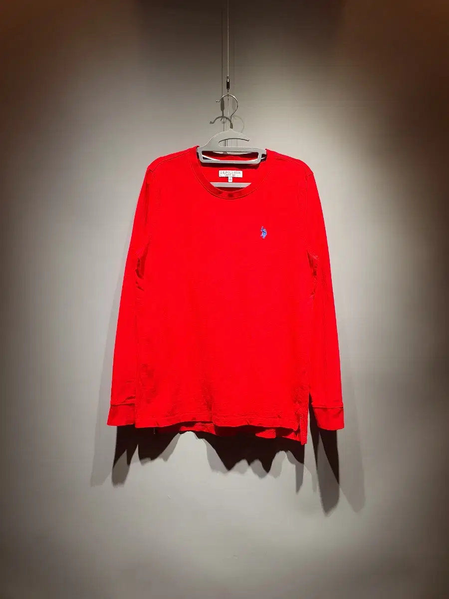 [Free Shipping] US POLO ASSN Polo Long Sleeve T-Shirt Red L 100