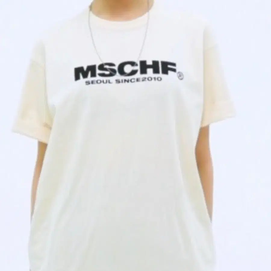 미스치프 MSCHF 20SS 신스 2010 크림 반팔티 M