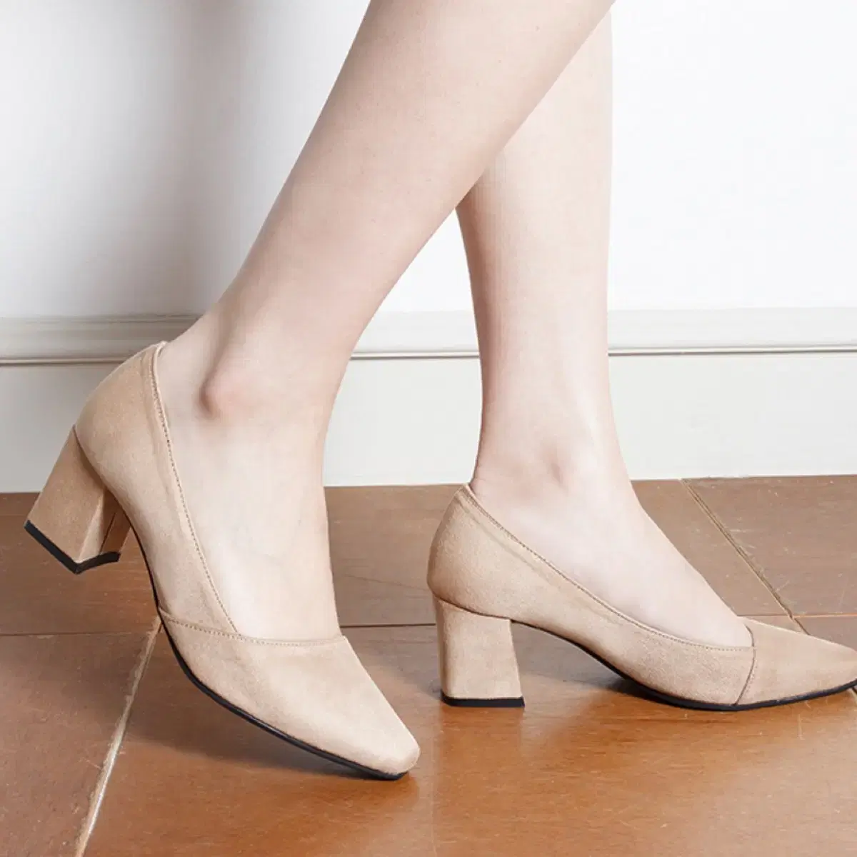 Spur Oblique line Pumps 235 size (6cm 굽)