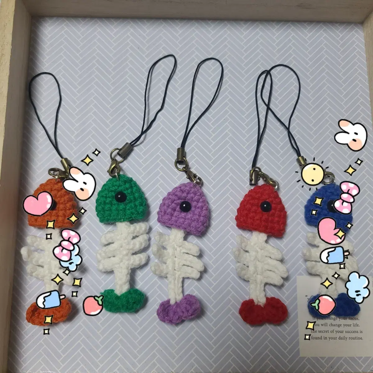 Knitting keyring /Bag hook/Phone hook AirPods hook