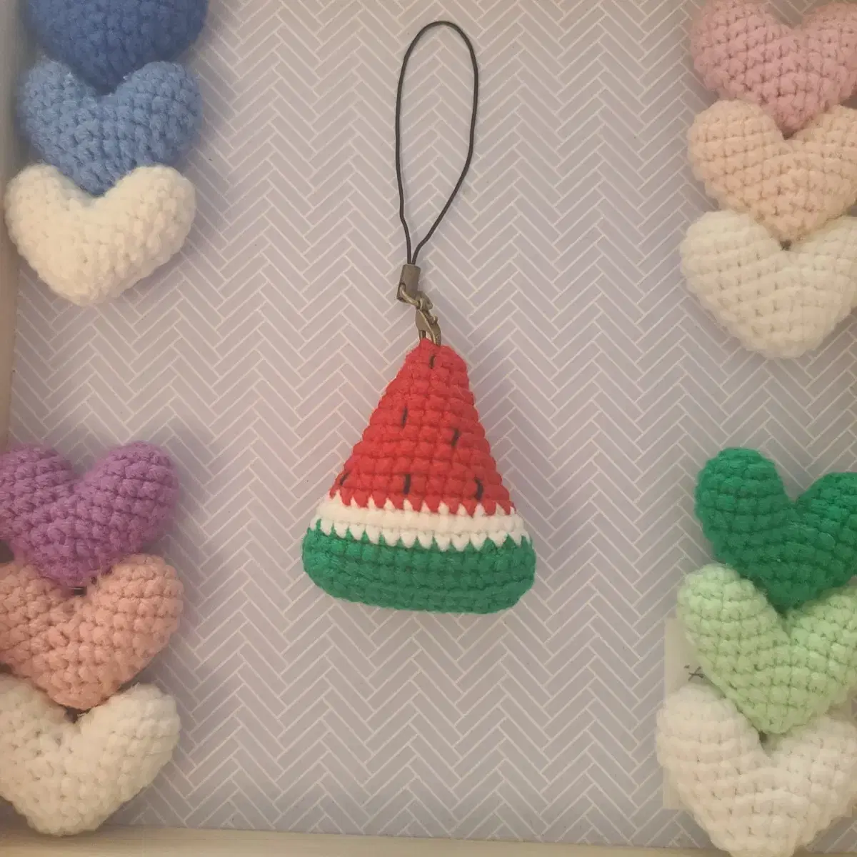 Knitting keyring /Bag hook/Phone hook AirPods hook