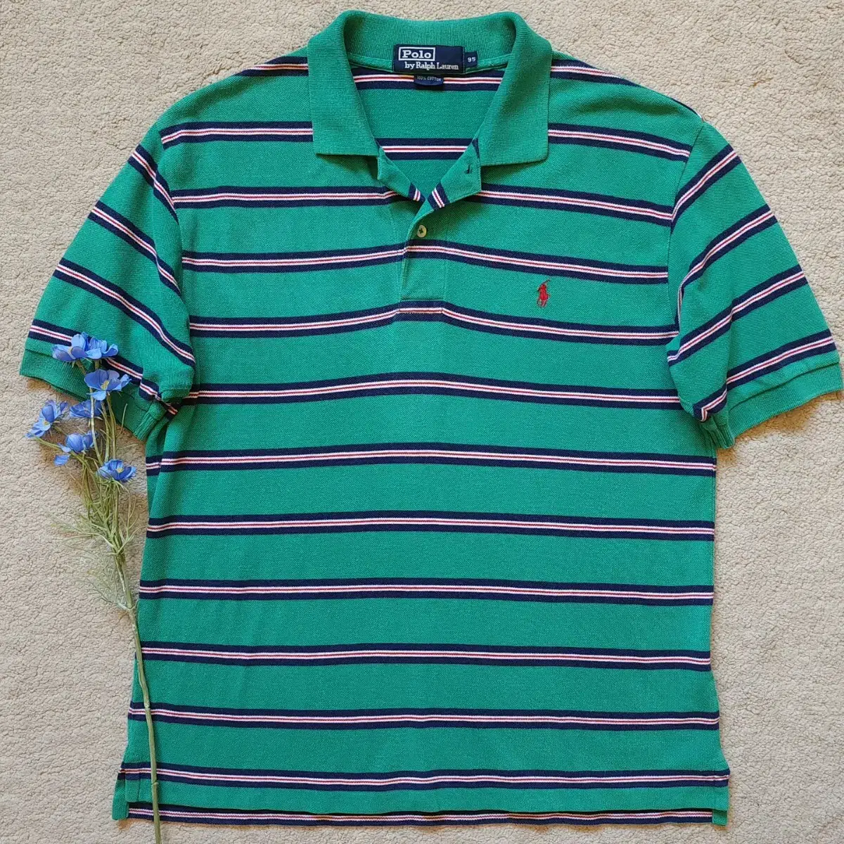 90's Polo Ralph Lauren Preppy Green Stripe Karati Vahn Shortie 95