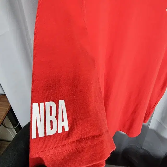 [2XL] NBA 시카고불스 반팔 백로고 라운드 티셔츠 레드