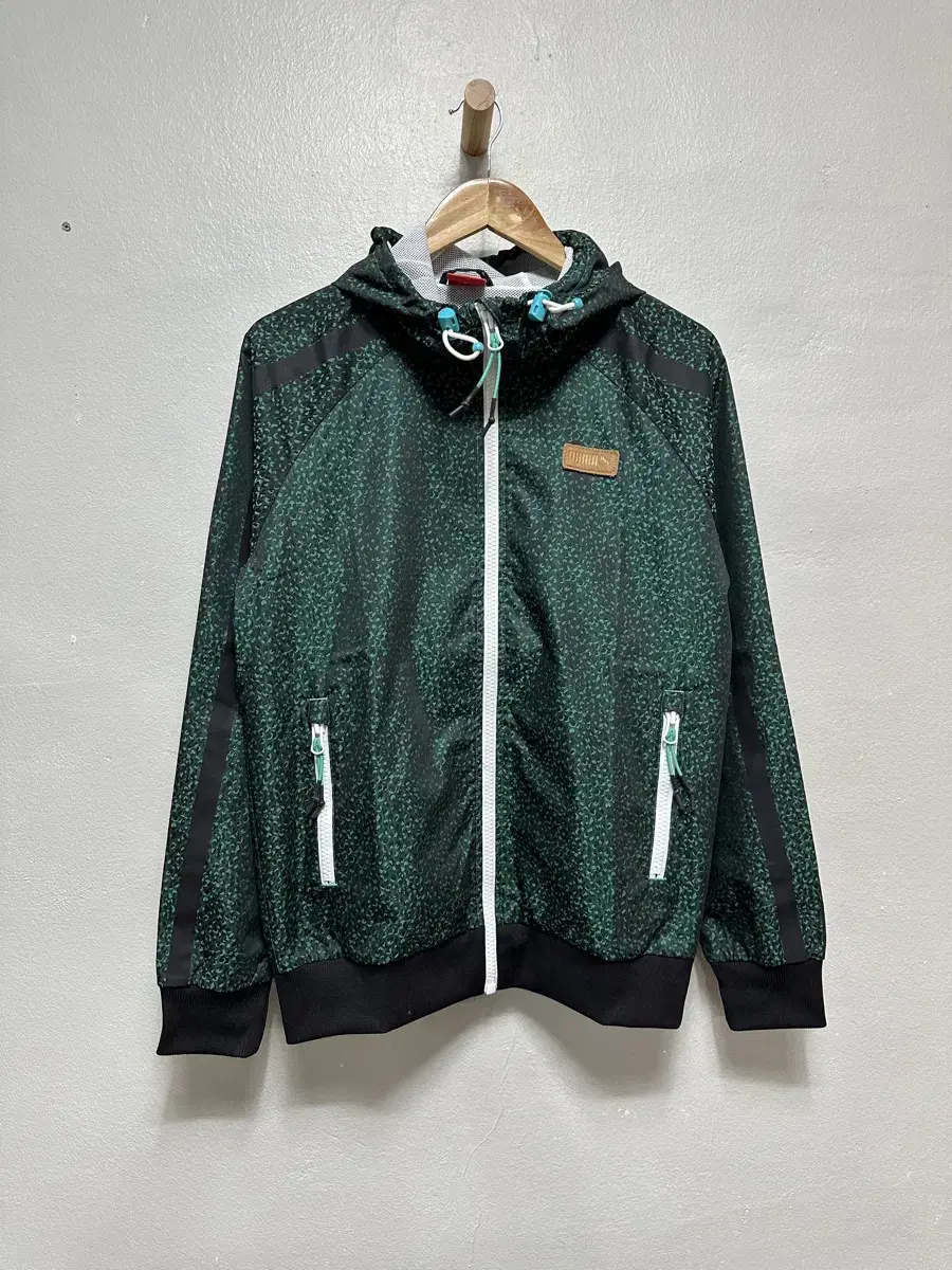 Puma Pattern Leather Logo Windbreaker