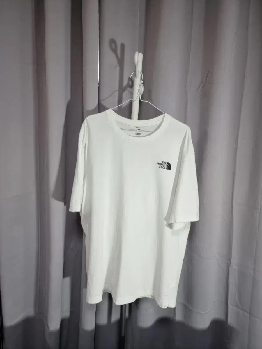 [3XL] The North Face Short Sleeve Round Neck T-Shirt Big Size White