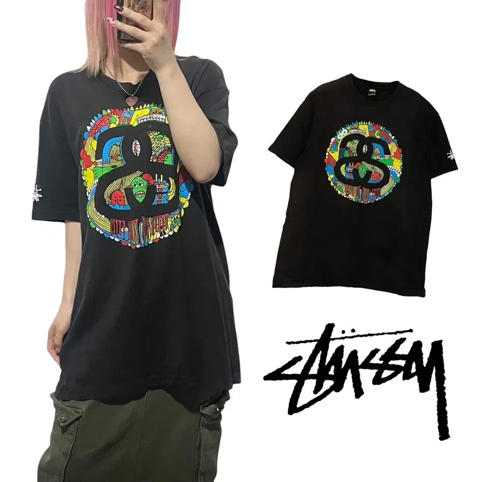 Stussy Kitsch Graphic Printed Vahn Short Tee