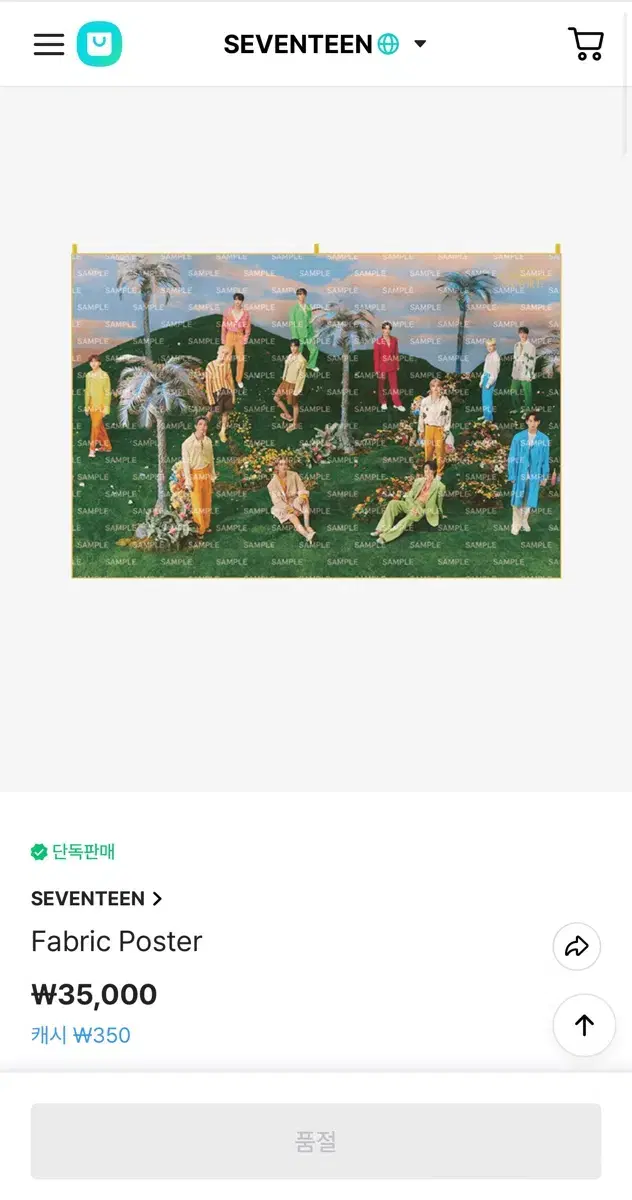 Seventeen Fabric poster WTS