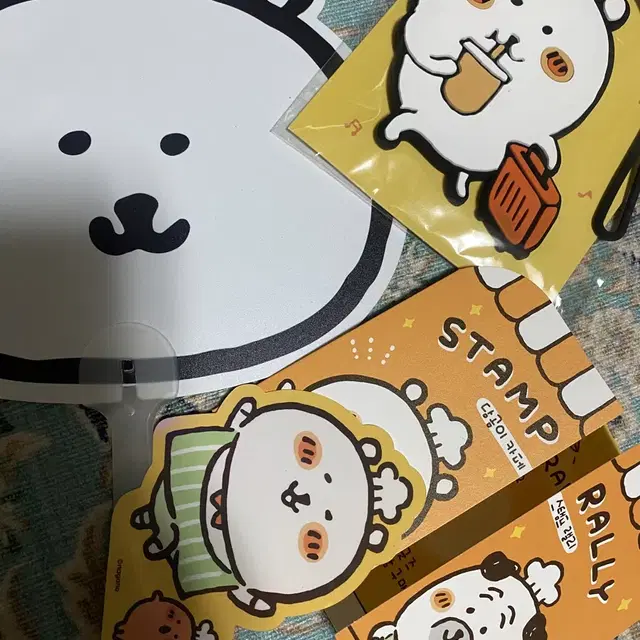 농담곰 여행택 +부채 /한정판 스티커