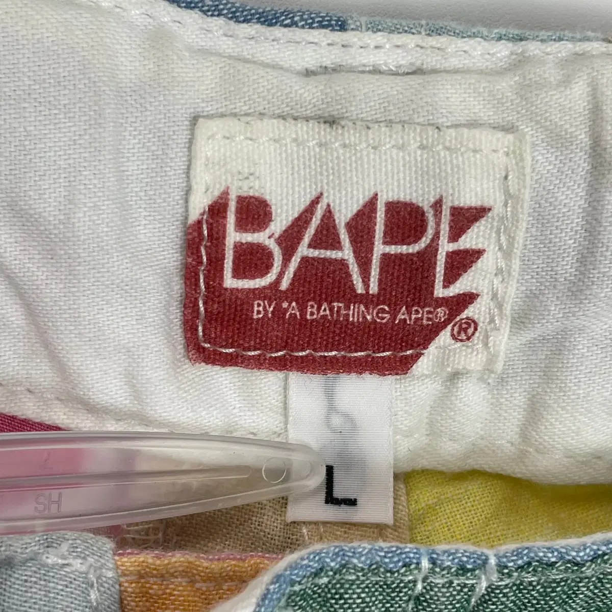 베이프 bape 카모 패치워크 반바지 팬츠