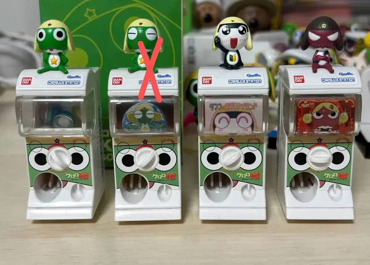 Keroro Tamama Kiroro Vahn 4 Capsule Gacha Machines