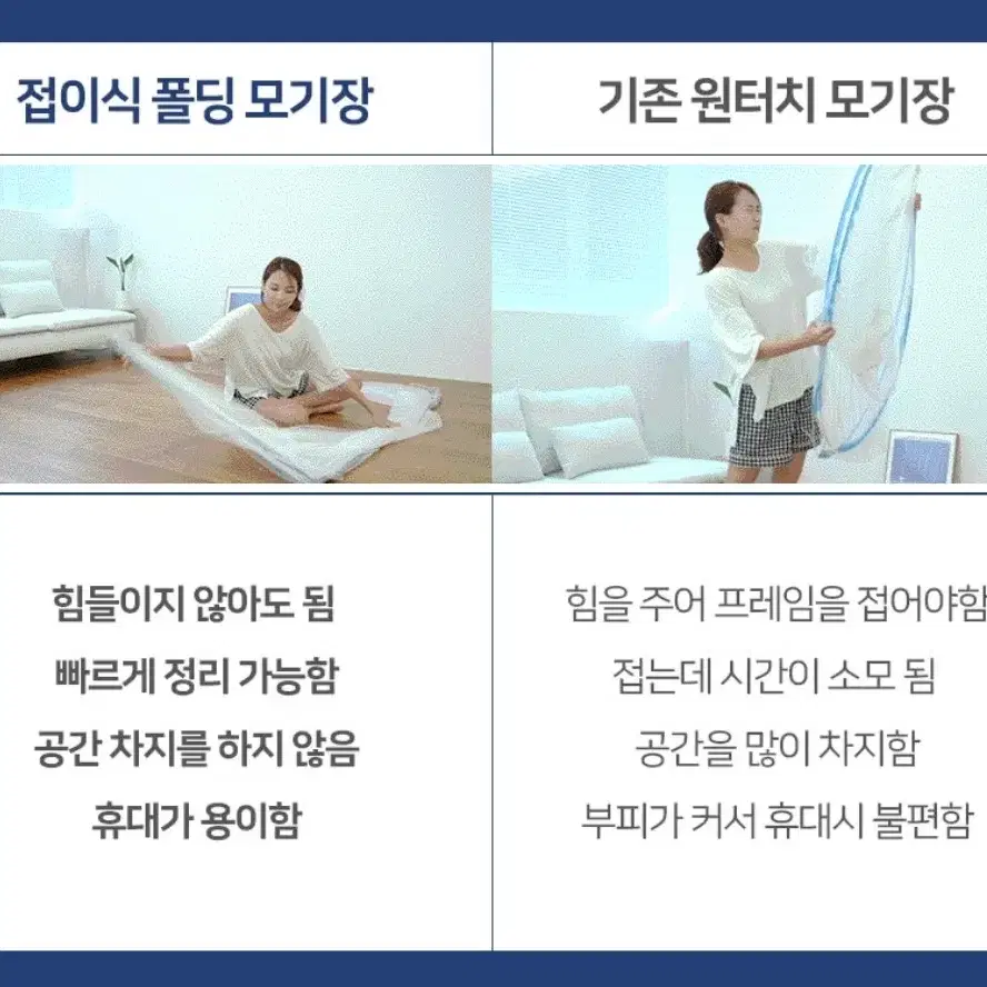 접이식 원터치 폴딩 모기장 텐트 캠핑 싱글 더블 킹 모기장