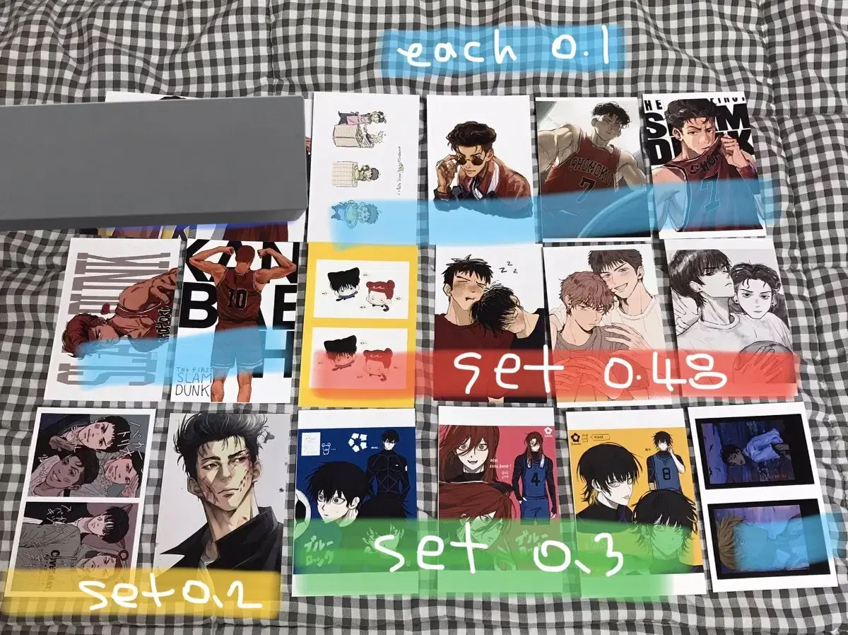 SLAM DUNK BLUELOCK Detective Conan Pvak Double Sided postcard WTS