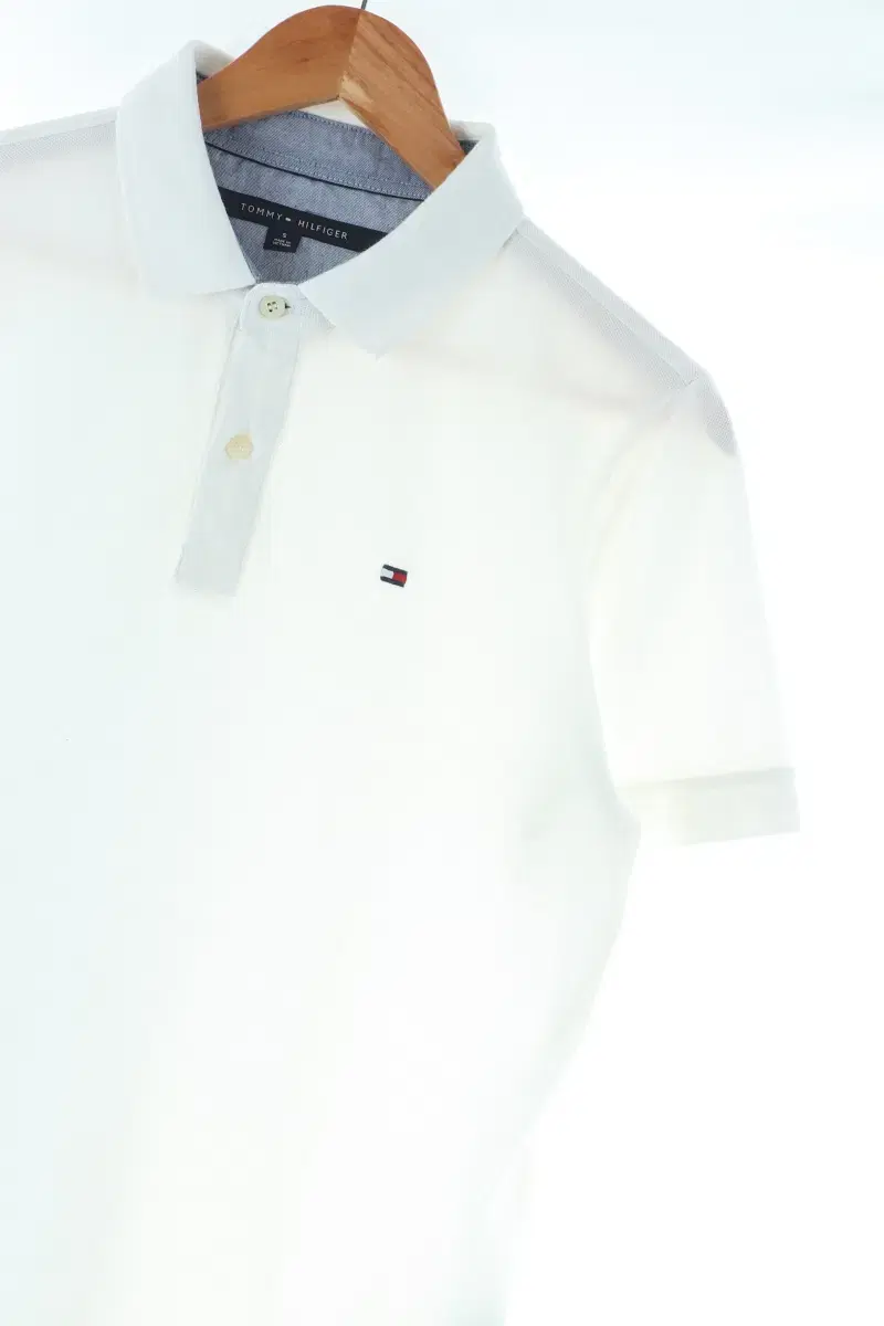 W(S) Tommy Hilfiger Short sleeve kara T-shirt White cotton basic fit limited edition-D4DA