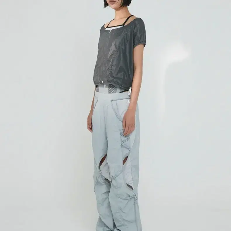 오호스OJOS _ Open Snap Light Pants / Grey