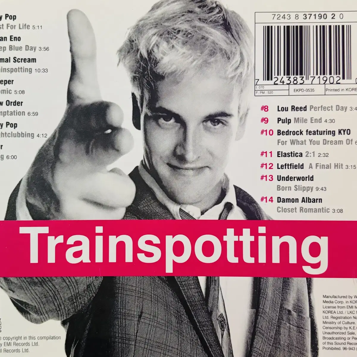 Trainspotting OST (CD) 한국반 1996 EX+