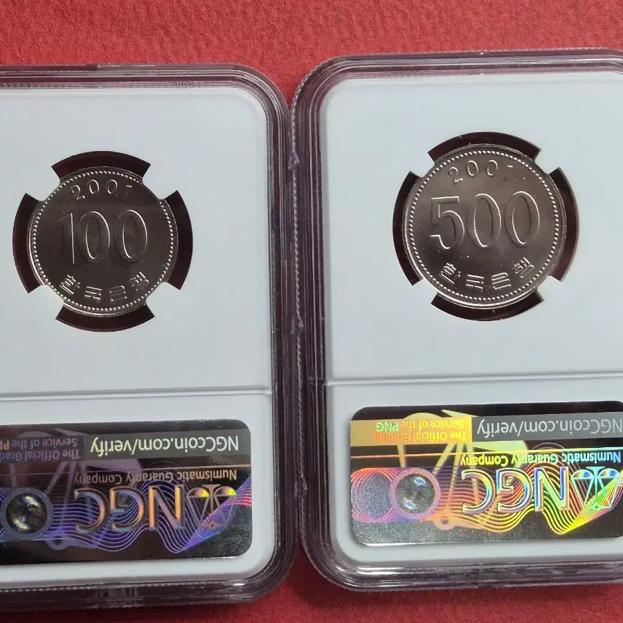 2001년 1원~500원 NGC 67등급 6개 일괄