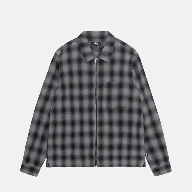 Stussy zip shirt twisted yarn plaid XL