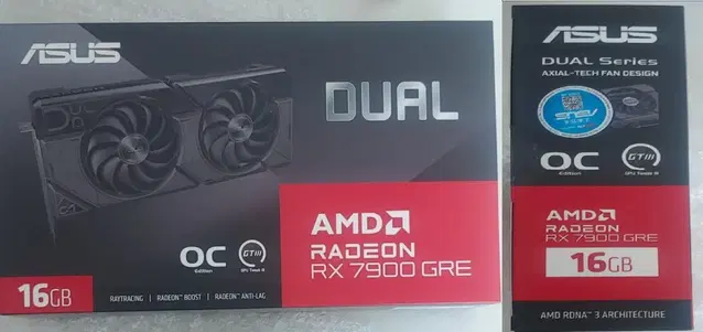 ASUS DUAL 라데온 RX 7900 GRE 16GB 새제품