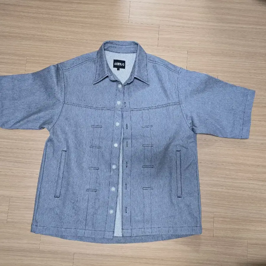 아조바이조 Recycled Denim Trucker Shirt [SKY