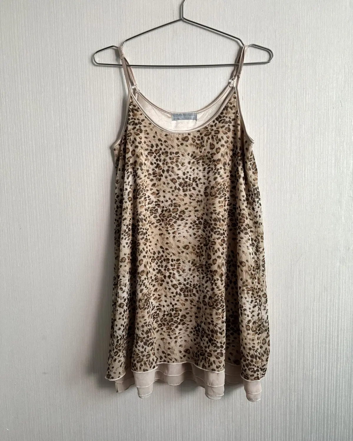 Leopard pattern sleeveless onepiece