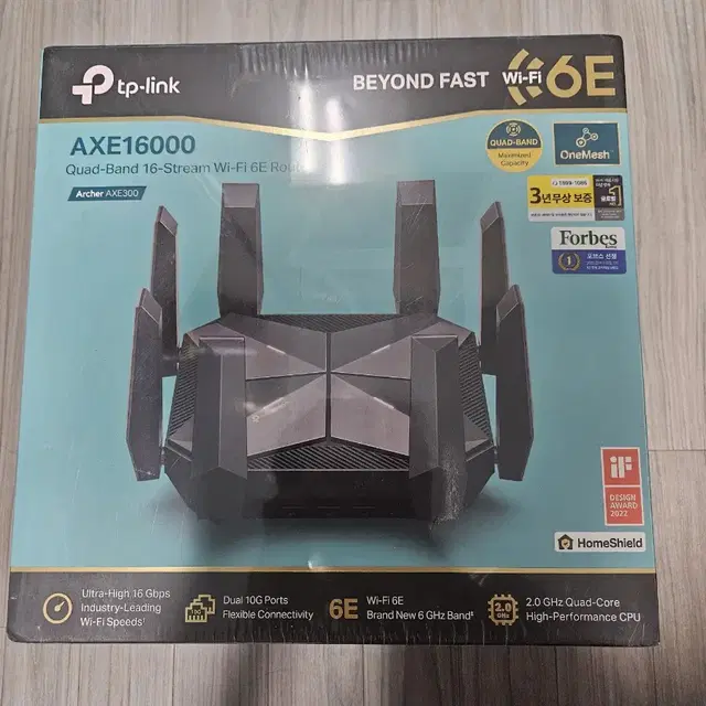 초고속 10기가 공유기 tplink AXE16000 새상품 팔아요.