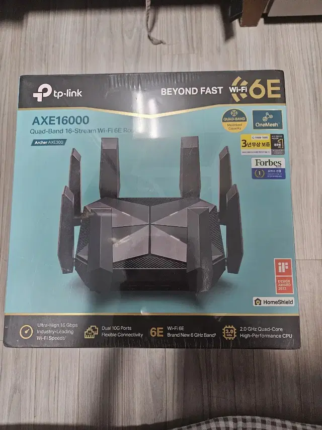 초고속 10기가 공유기 tplink AXE16000 새상품 팔아요.