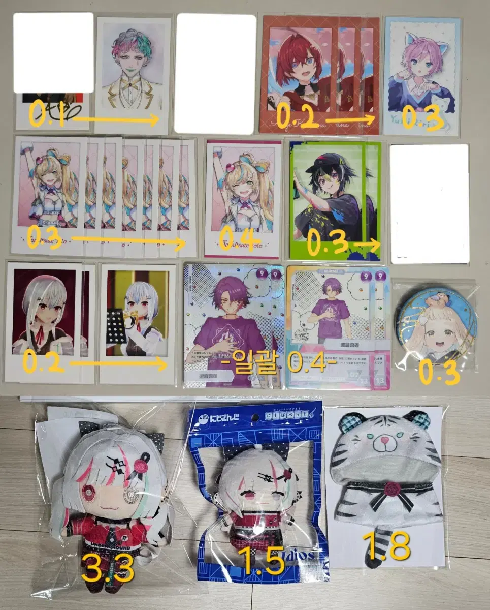 NIJISANJI Heroes 1st Anniversary Cheque pre-order benefit Canbadge Clear Card sell wts Tools