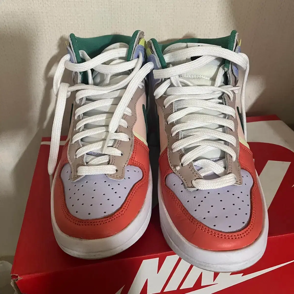 Off White Blazer Orange Legit Check 나이키 NIKE 우먼스 덩크 하이