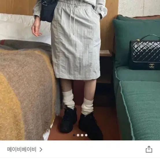 메이비베이비 나일론 스커트