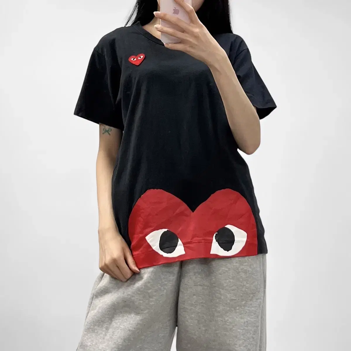 Comme des Garçons Song Big Heart Logo Short Sleeve T-Shirt