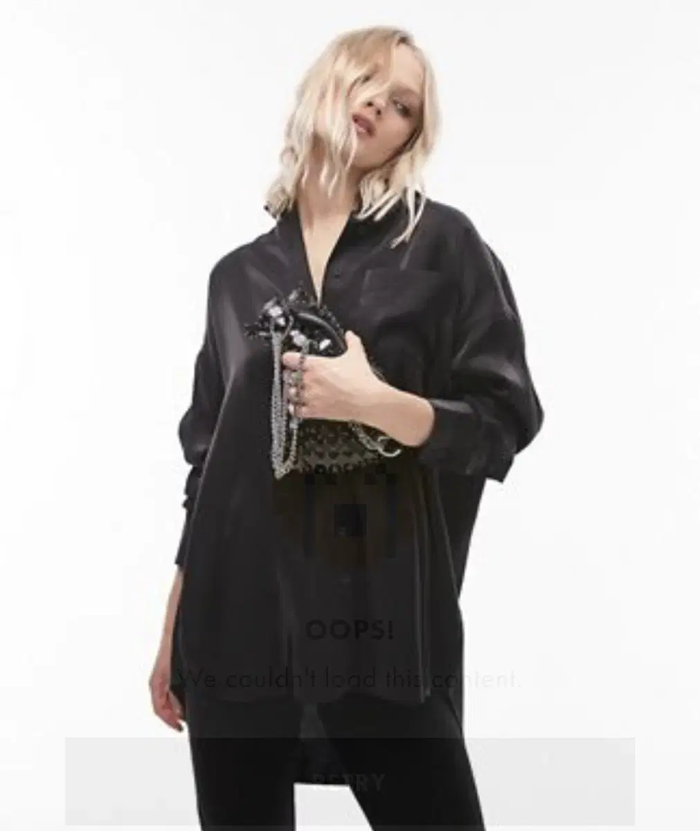Asos Asos Satin black shirt s