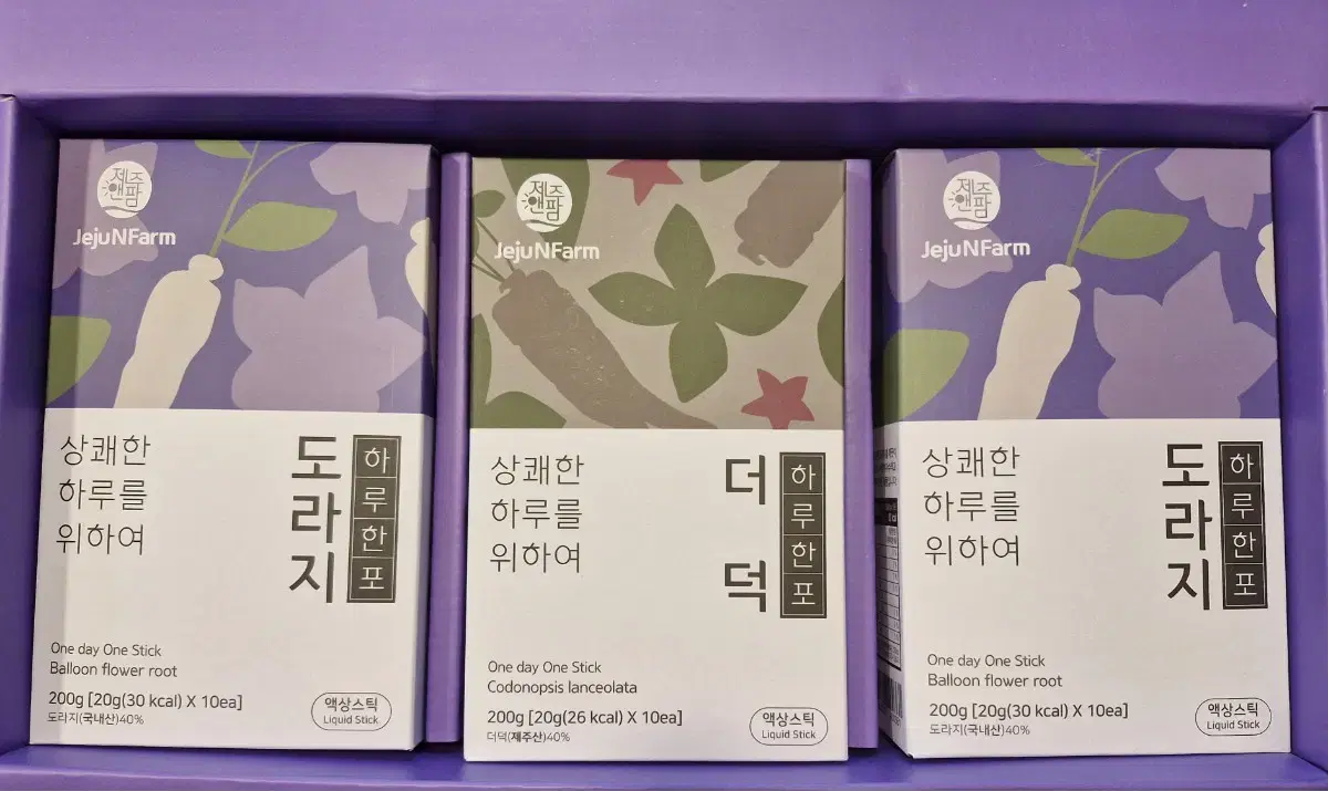 새상품)제주앤팜 하루 한포.도라지 더덕 세트.20g 30포