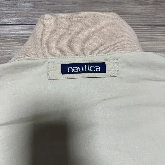 Nautica 노티카 리버시블 베이지 체크 코튼 블루종