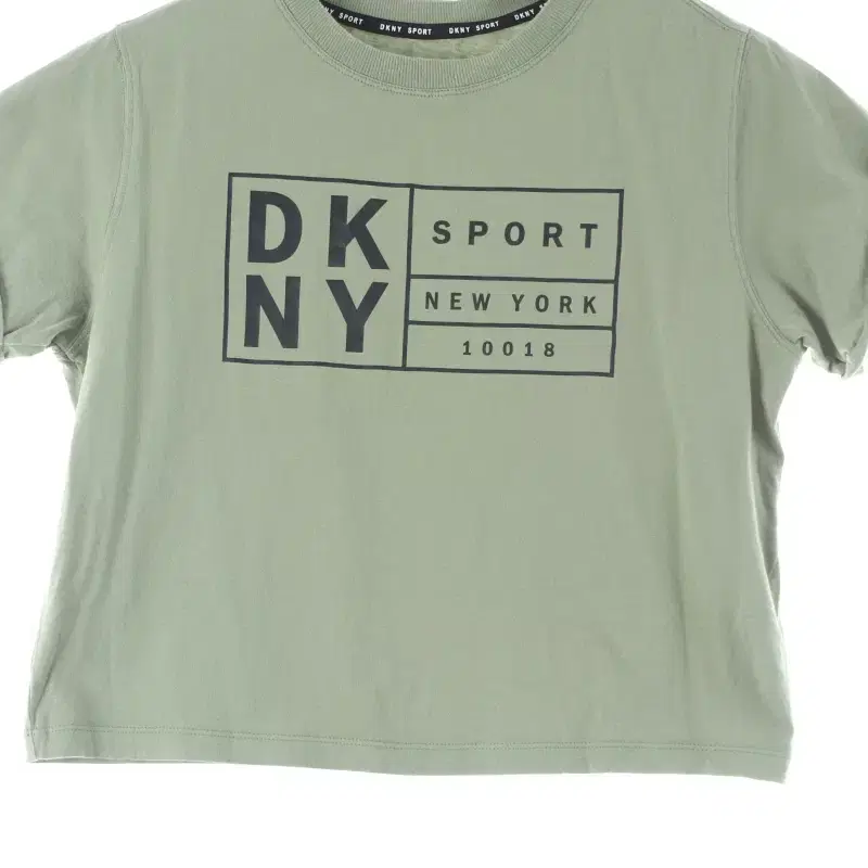 W(XS) DKNY 디케이앤와이 도나카란 반팔 티셔츠 연카키-D63A