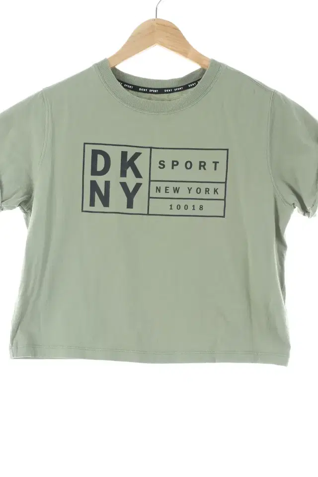 W(XS) DKNY 디케이앤와이 도나카란 반팔 티셔츠 연카키-D63A